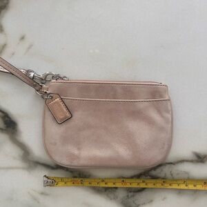 COACH Metallic Gold Wristlet 6”